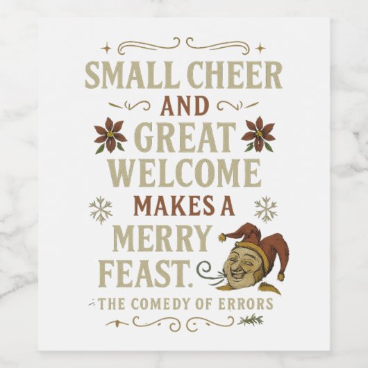 Small Cheer and a great feast!  Wijn Etiket (Enkel label)