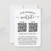 Small & Chic All-in-One QR-code RSVP-fotohuwelijk Kaart (Achterkant)