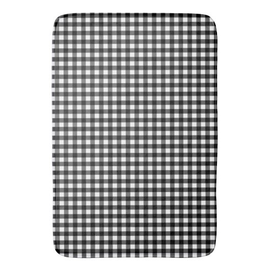 Small Classic Gingham Check Pset Patroon Black Badmat (Voorkant Verticaal)