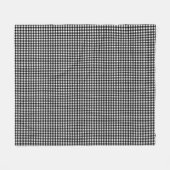 Small Classic Gingham Check Pset Patroon Black Fleece Deken (Voorkant (Horizontaal))