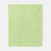 Small Classic Gingham Check Pset Pattern Green Fleece Deken (Voorkant)