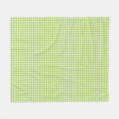 Small Classic Gingham Check Pset Pattern Green Fleece Deken (Voorkant (Horizontaal))