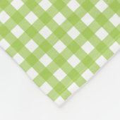 Small Classic Gingham Check Pset Pattern Green Fleece Deken (Hoek)
