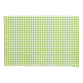 Small Classic Gingham Check Pset Pattern Green Kussensloop (Voorkant-Links)