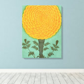 Small Clive Album | A Marigold Canvas Afdruk (Insitu (Houten vloer))