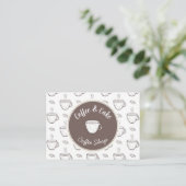Small Coffee Shop Voucher and Gift Certificates Informatiekaartje (Staand voorkant)