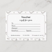 Small Coffee Shop Voucher and Gift Certificates Informatiekaartje (Achterkant)