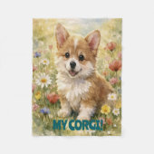 Small Corgi Customized Blanket Fleece Deken (Voorkant)