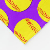 Small Custom Fleece Softball Blanket - Paars (Hoek)