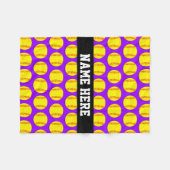 Small Custom Fleece Softball Blanket - Paars Deken (Voorkant (Horizontaal))