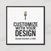 Small Customizable 2.5x2.5" Blank Company Vierkante Visitekaartje (Voorkant)