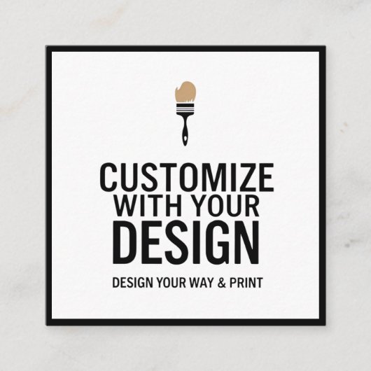 Small Customizable 2.5x2.5" Blank Company Vierkante Visitekaartje (Voorkant)