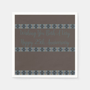 Small Designer Brown en Turquoise Servet