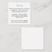 Small Details Card for any wedding Informatiekaartje (Voorkant / Achterkant)