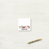 small dogs border postit post-it® notes (Op bureau)