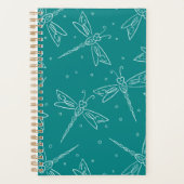 Small dragonfly themed planner - teal (Voorkant)
