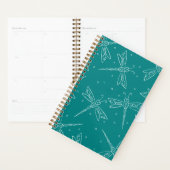 Small dragonfly themed planner - teal (Display)