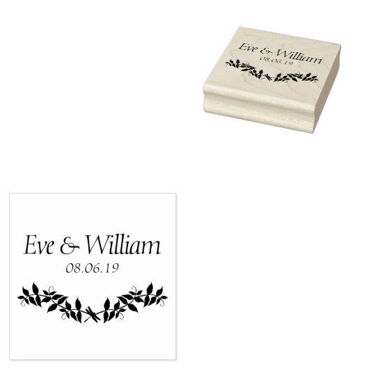 Small Dragonfly with Branches and leaves design Rubberstempel (Gestempeld)