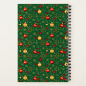 Small Emerald Green Christmas Notebook Notitieboek (Achterkant)