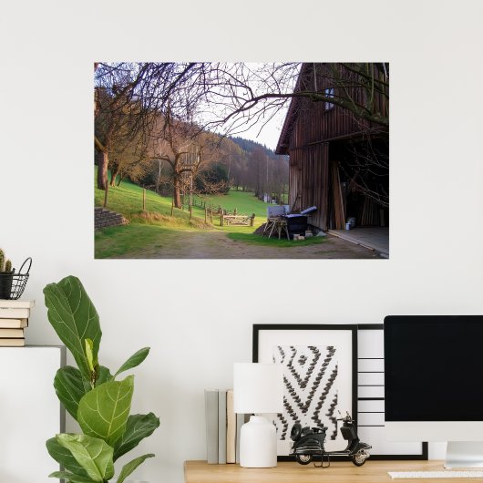 Small Farm in Germany Poster (Thuiskantoor)