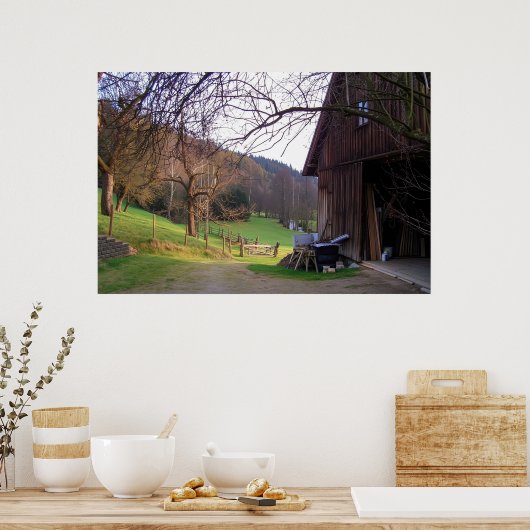 Small Farm in Germany Poster (Keuken)