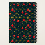 Small Festive Christmas Notebook - Red Ornaments Notitieboek (Achterkant)