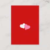 Small Flat Valentijnsdag Card met Cute Deer Informatiekaartje (Achterkant)