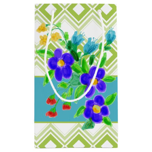 Small Flowered Gift Bag Klein Cadeauzakje (Achterkant)