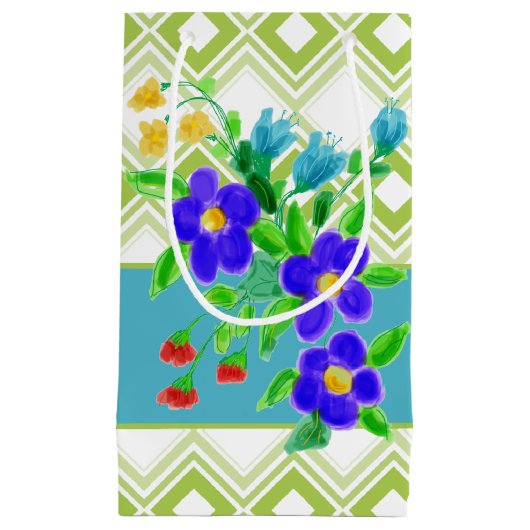 Small Flowered Gift Bag Klein Cadeauzakje (Voorkant)