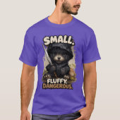 Small Fluffy Dangerous Cute Grim Reaper Puppy T-shirt (Voorkant)