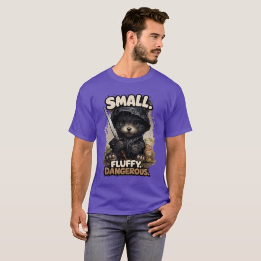 Small Fluffy Dangerous Cute Grim Reaper Puppy T-shirt (Voorkant volledig)