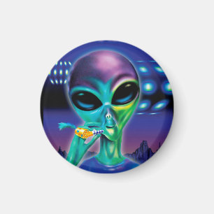 Small Fridge Magnet Alien neemt me mee naar je fee