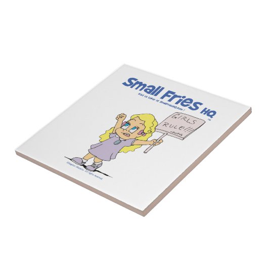 Small Fries Ophelia Ceramic Tile Tegeltje (Zijkant)