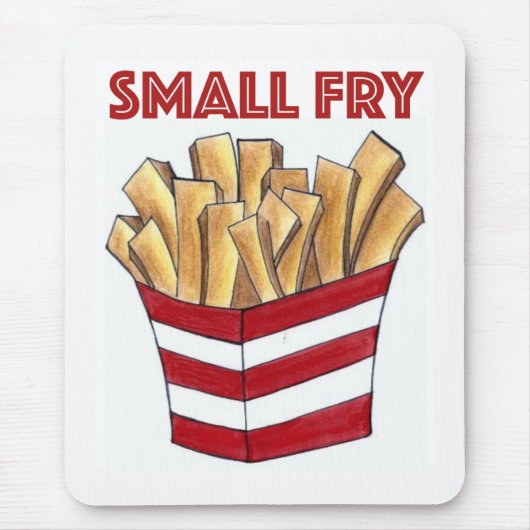 SMALL FRY Fries Fast Food Junk Foodie Muismat (Voorkant)