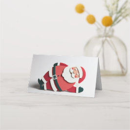 Small Fun Santa Card for Christmas Gifts  Plaatskaartje