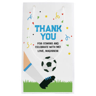 Small Gift Bag Soccer Sport Birthday  Klein Cadeauzakje
