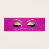 Small Gift Certificate Hot Pink Glitte Lash Makeup Mini Visitekaartjes (Voorkant)