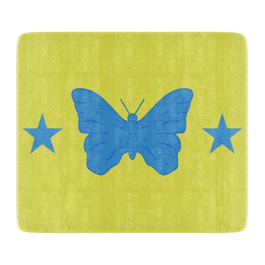 Small glass cutting board with flag of Bady Bassit Snijplank (Voorkant)