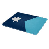 Small glass cutting board with flag of Minnesota Snijplank (Hoek)