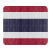 Small glass cutting board with flag of Thailand Snijplank (Voorkant)
