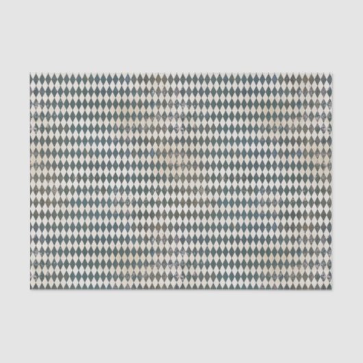 Small Green Harlequin Diamond Tissuepapier (Voorkant)