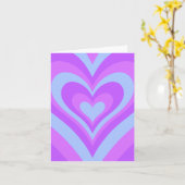 Small Heart Folded Wenskaart Kaart (Gele Bloem)