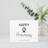 Small Heart House Happy Housiversary Kaart (Staand voorkant)