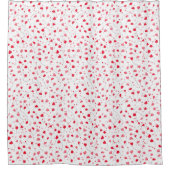 Small Hearts Patroon Wit Douchegordijn (Voorkant)