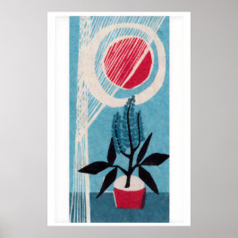 Small Houseplant in Sun - Matchbox Print