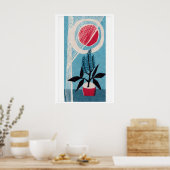Small Houseplant in Sun - Matchbox Print (Keuken)