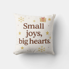 Small Joys, Big Hearts – Minimalist Holiday Throw  Kussen