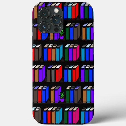 Small Library Book Shelves Black Case-Mate iPhone Case (Achterkant)