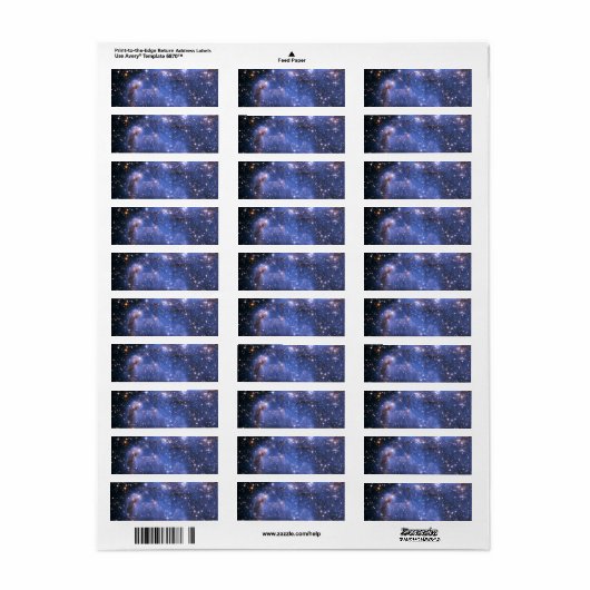Small Magellanic Cloud Celestial Photo Etiket (Full Sheet)