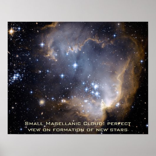 Small Magellanic Cloud Poster Landscape 20 x 16 in (Voorkant)
